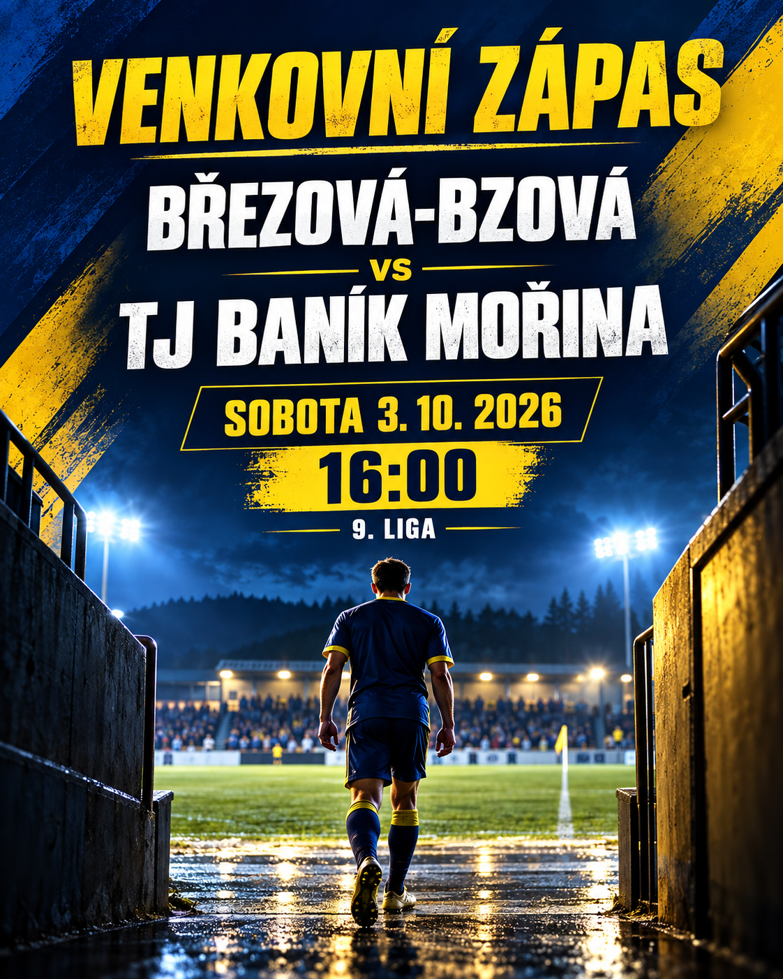Pozvánka na zápas Březová-Bzová — Mořina